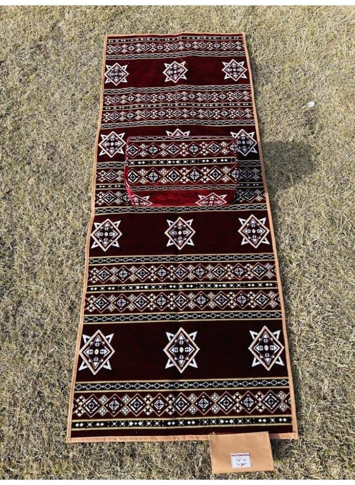 بونكا طقم جلسة بر ملكي 4 مدات و4 مراكي مع شنطة جلد ضد الماء – مقاس 2×80 سم - Image 2